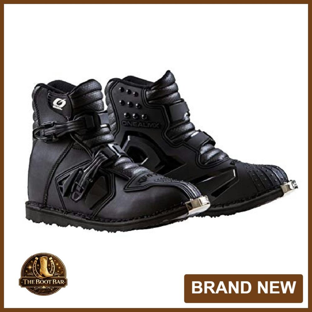 Men's Motorcycle Boots Size 9-15 Protective Gear Black - Picture 2 of 3